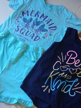 Mermaid 🧜🏼‍♀️ Squad Outfit with Be Cool & Kind Girls Tee